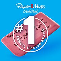 Paper Mate Pink Pearl Erasers, Medium, 24 Count