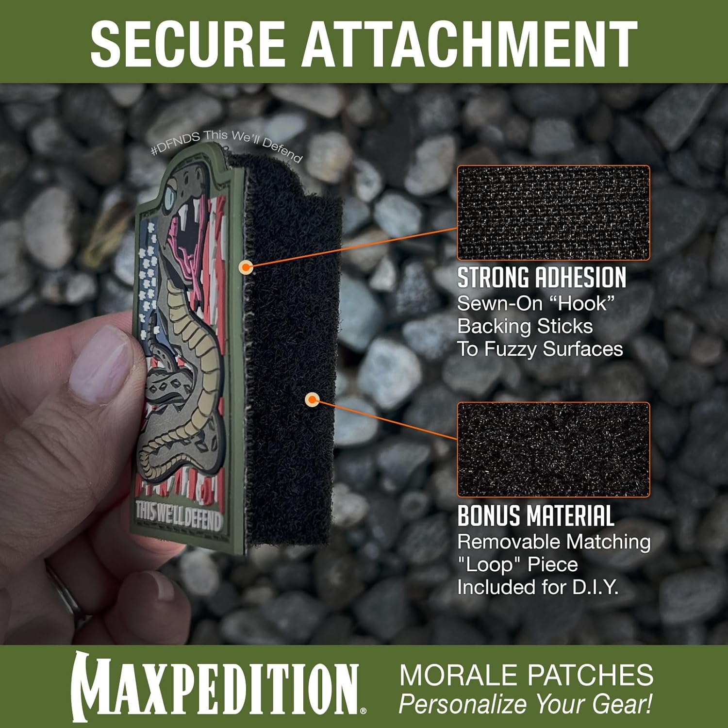 MAXPEDITION This We'll Defend 3D PVC Morale Patch