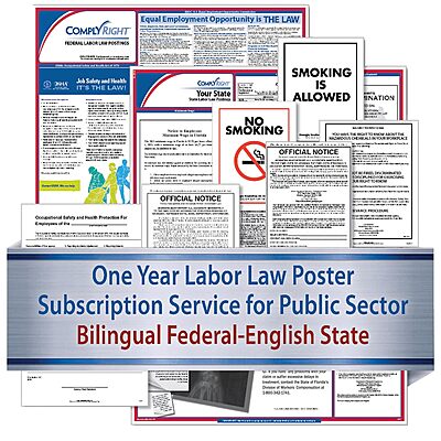 ComplyRight Federal (Bilingual), State & Public Sector (English) Labor Law 1-Year Poster Service, North Dakota (U1200CBOPSECND)