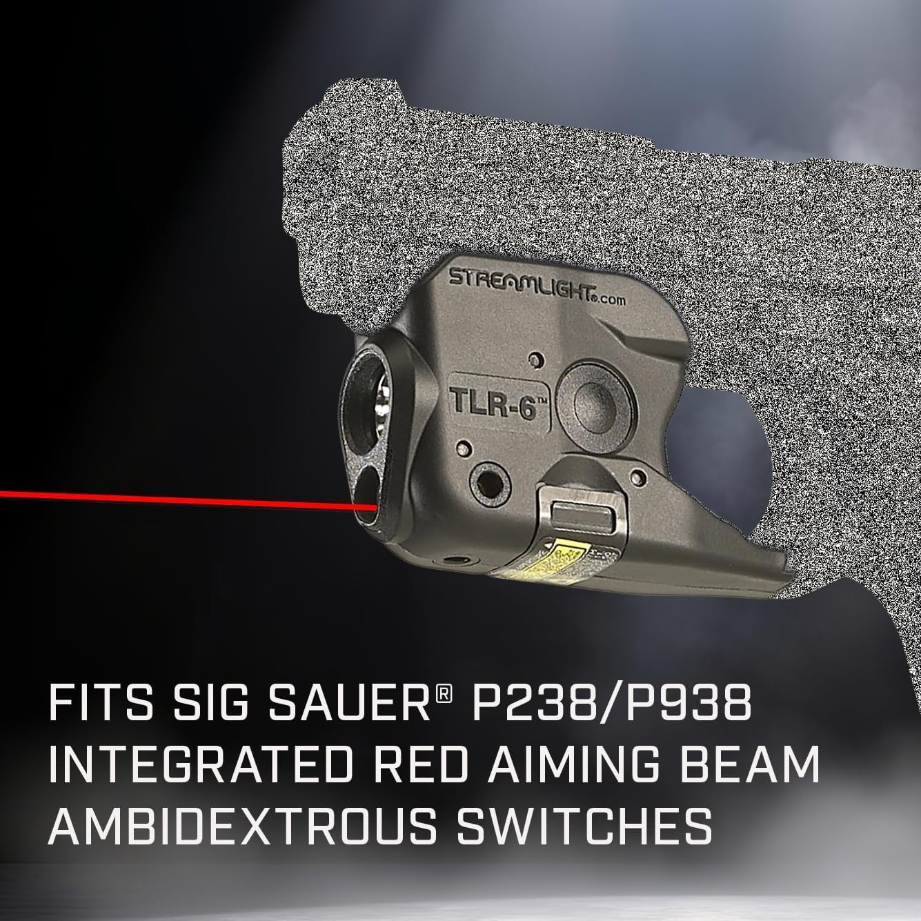 Streamlight 69275 TLR-6 100-Lumen Tactical Weapon Light with Integrated Red Aiming Laser Designed Exclusively and Solely