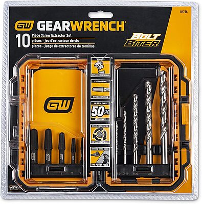 GEARWRENCH 10 Piece Bolt Biter Screw Extractor Set - 84786