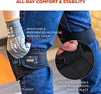 Ergodyne ProFlex 350 Protective Slip-Resistant Knee Pads, Gel Foam Padded Technology, Adjustable Straps, Black, 18350