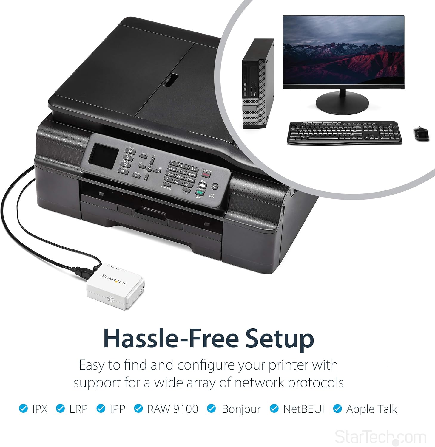 StarTech.com USB 2.0 10/100Mbps Network Print Server