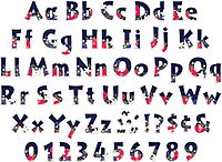 BARKER CREEK Letter Pop-Outs, 4" Multicolor Designer Letters for Bulletin Boards, Posters and Displays
