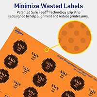 Avery Printable Starburst Labels, Sure Feed, Print-to-the-Edge
