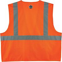 Ergodyne GloWear 8220Z High Visibility Reflective Safety Vest, ANSI/ISEA 107 Class 2, Zipper Closure