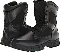ROCKY Men's Alpha Force Zipper Waterproof Public Service Boots - Black