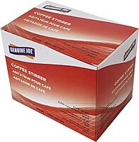 Genuine Joe Plastic Stirrers - 5.5in Length - Plastic, Polypropylene - Black - 1000 / Box