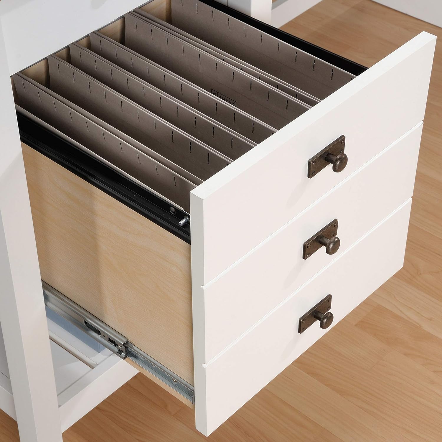 Sauder Cottage Road L Shaped Desk Computer Desk with Drawers and Cable Management