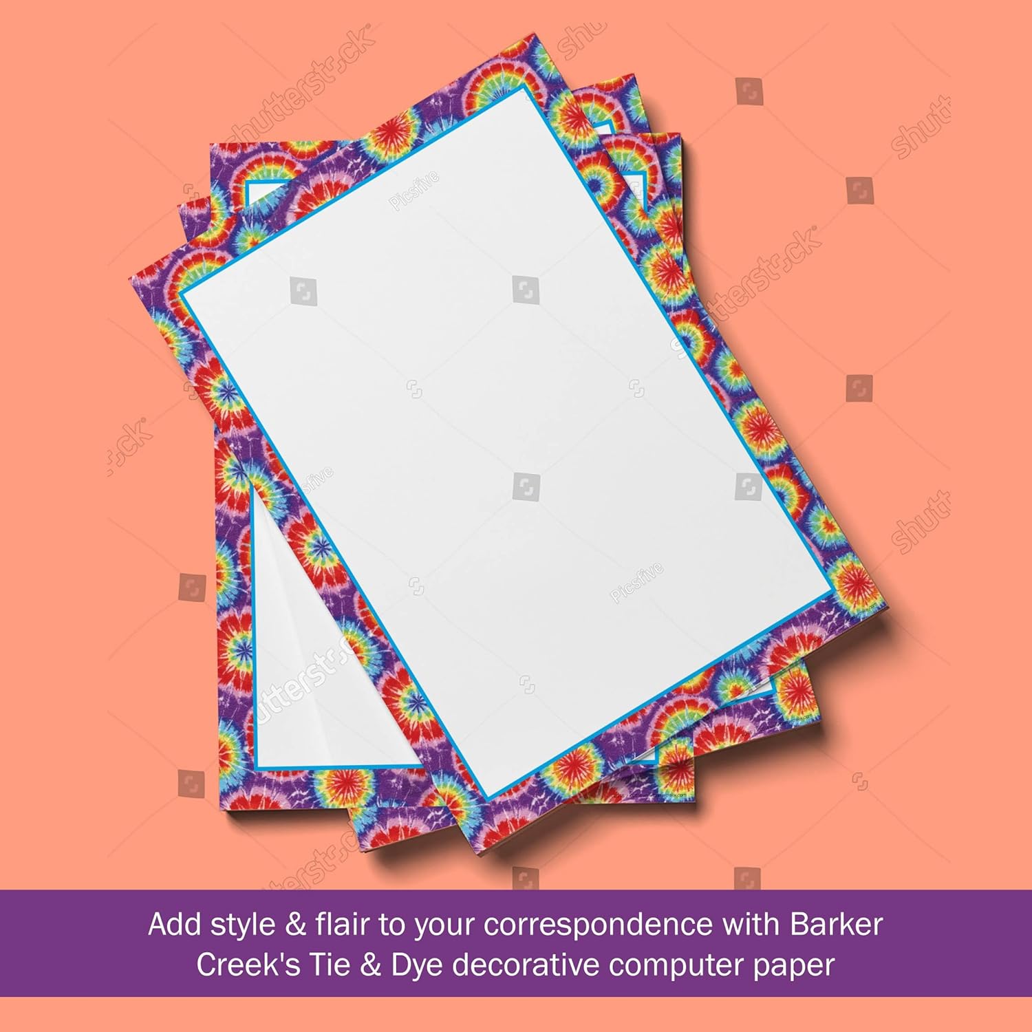 BARKER CREEK Designer Decorative Computer Paper, Letter 8.5 x 11, 100 Sheets