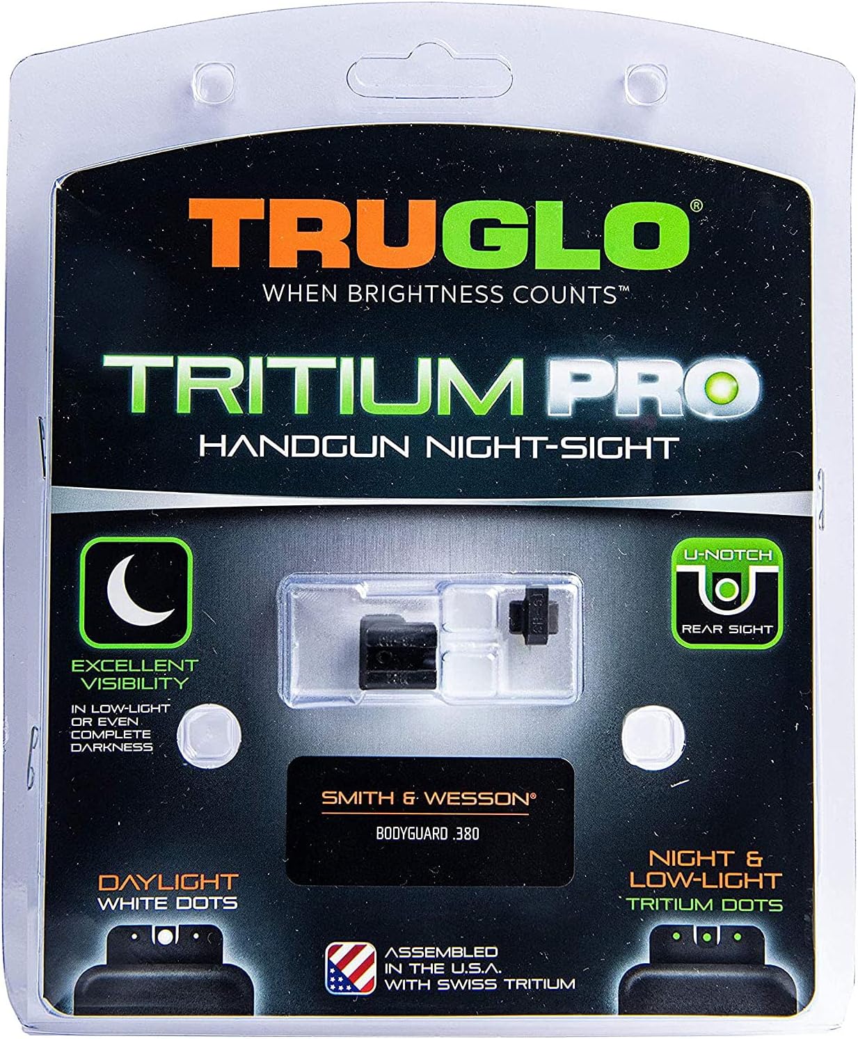 TRUGLO Tritium Pro Night Sights Front & Rear Sight Set