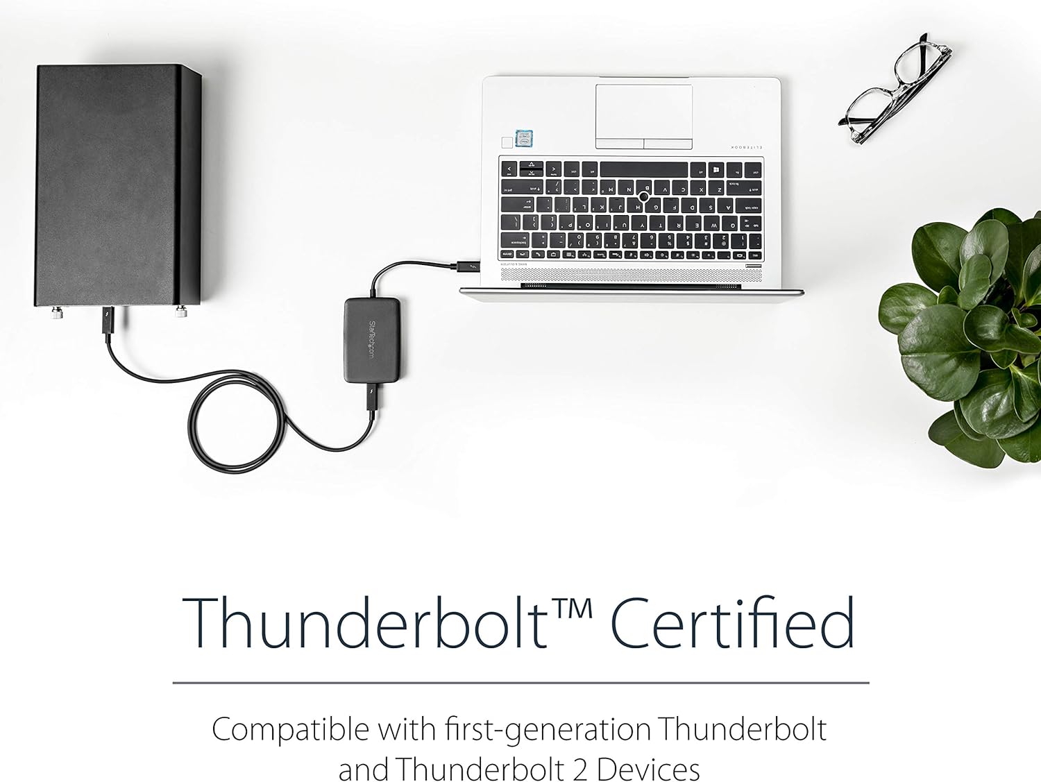 StarTech.com Thunderbolt 3 to Thunderbolt 2 Adapter (Non-Reversible) - TB3 Laptop to TB2 (20Gbps) or TB1 (10Gbps) Devices