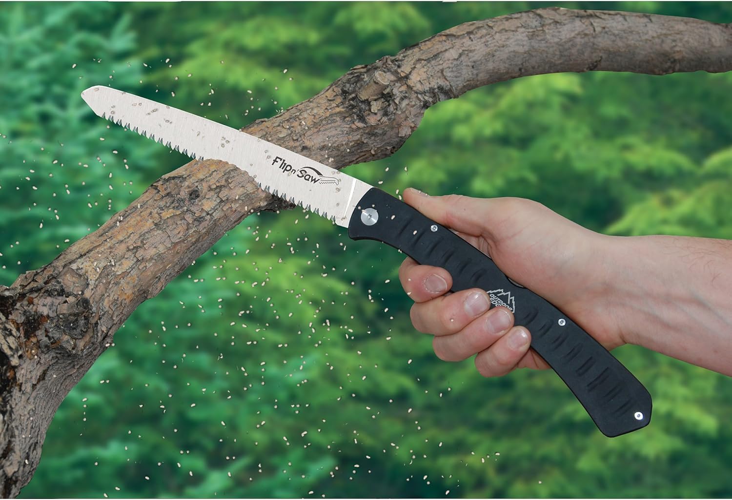 OUTDOOR EDGE Flip N' Saw / Flip N' Zip Folding Saw with 65Mn Spring Steel and Triple-Ground Teeth