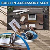Mount-It! 38in Wide Height Adjustable Standing Desk Converter with Keyboard Tray