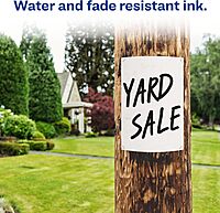 Avery Marks A Lot Jumbo Chisel Tip Marker, Desk-Style Size, Water and Wear Resistant, 12 Black Markers (24148)