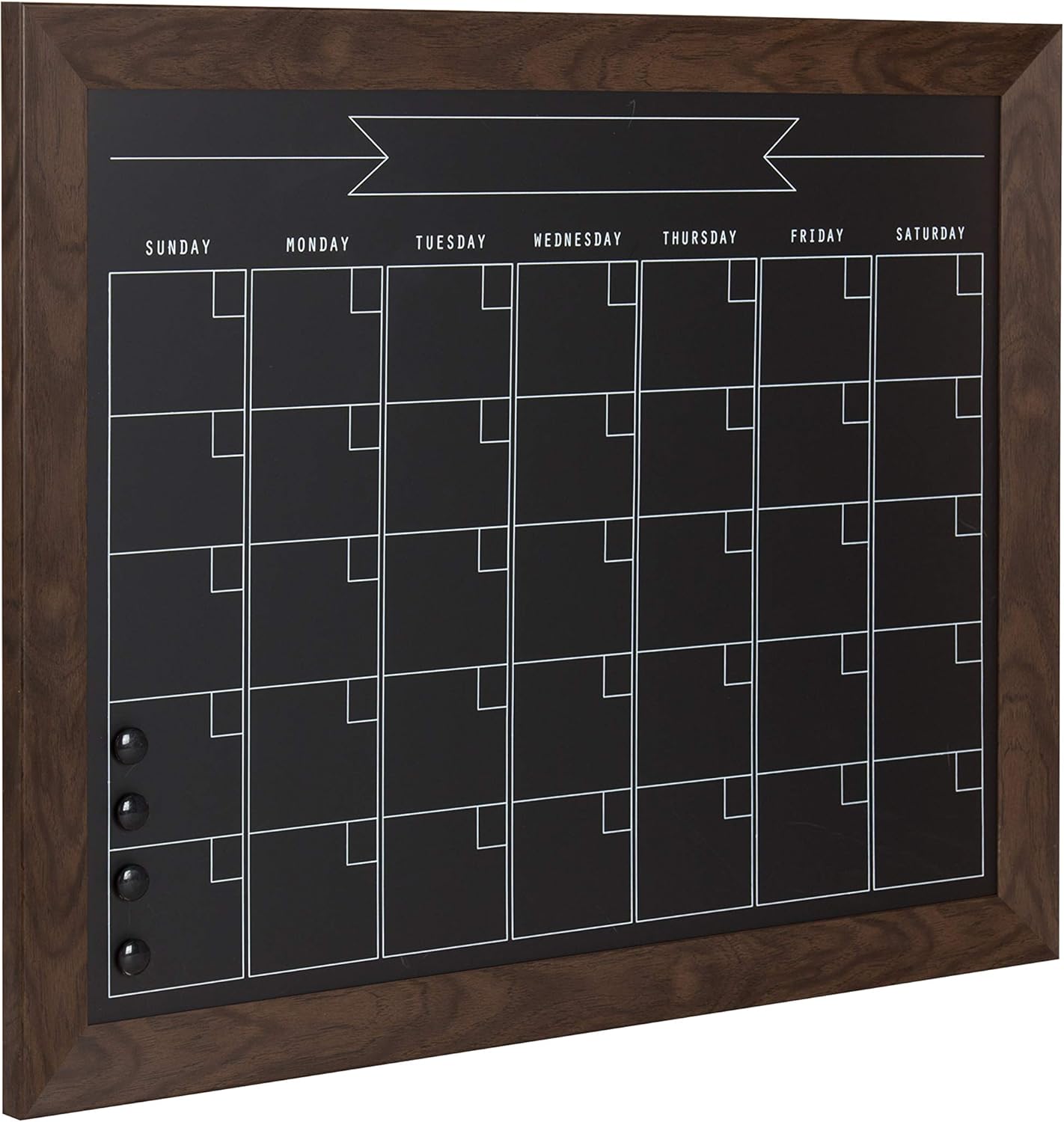 DesignOvation Beatrice Framed Magnetic Chalkboard Monthly Calendar