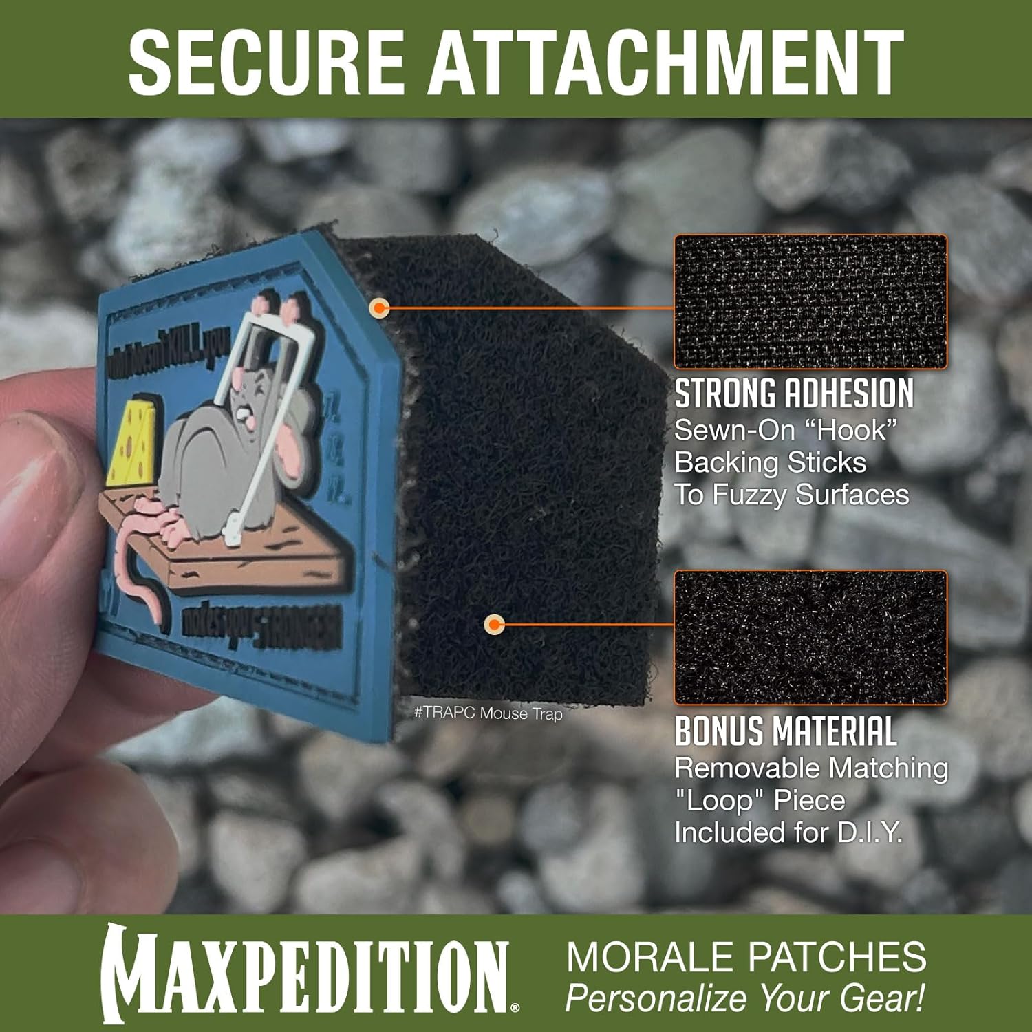 MAXPEDITION 3D Morale Patch with Hook Back