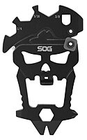 SOG MACV Everyday Carry Portable Compact Steel Keychain Tool | Hardcased Black, 12 Tools in One: Bottle Opener, Screwdrivers