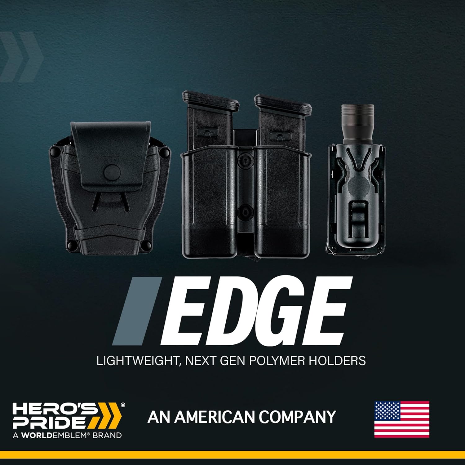 Hero's Pride Edge Radio Holder - Chicago PD Two Way Radio Holster for Duty Belt Up to 2.5" Wide