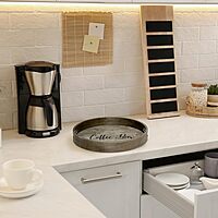 Elegant Designs Decorative Wood Serving Tray w/Handles