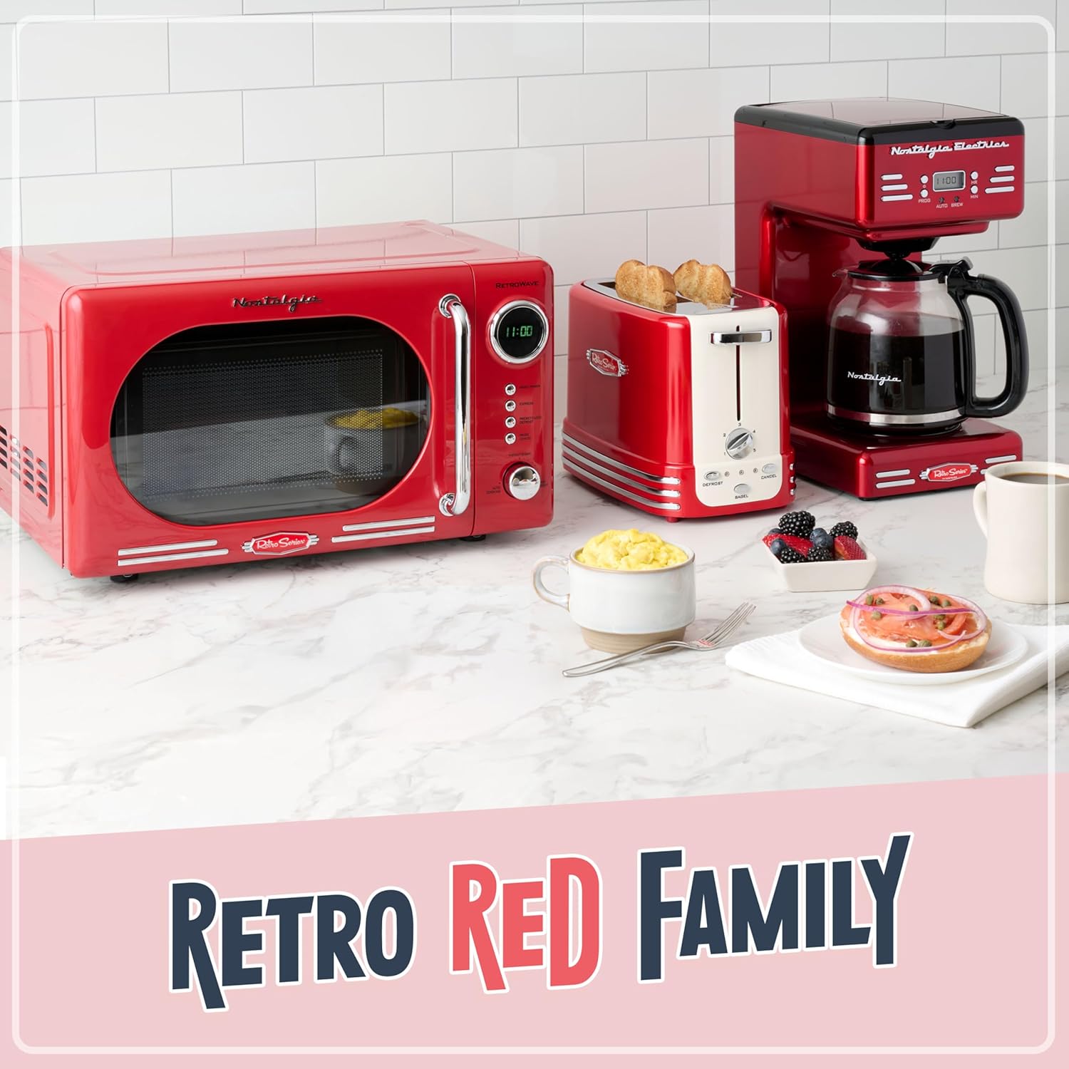 Nostalgia Retro Countertop Microwave Oven