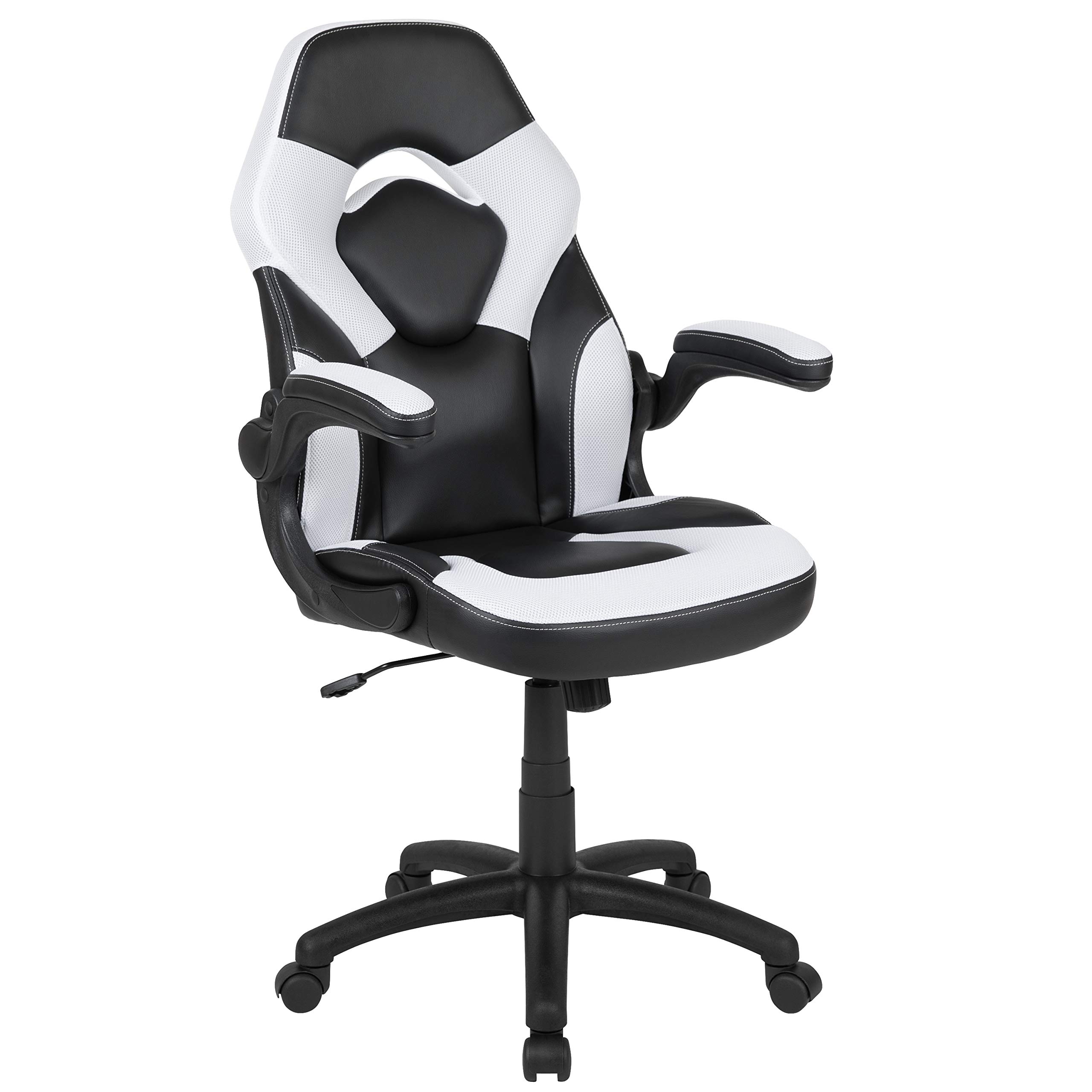 Flash Furniture X10 High-Back LeatherSoft Racing Style Gaming Chair with Flip-Up Arms