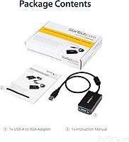 StarTech.com USB 2.0 to VGA Adapter, USB to VGA External Video Adapter for Windows