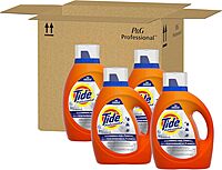 Tide Professional Commercial Liquid Laundry Detergent, Floral, 105 Fl oz, 80 Loads (4-Pack)