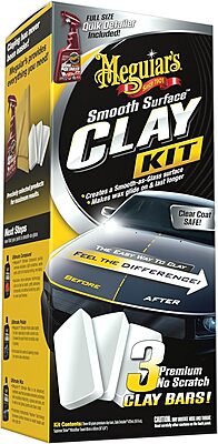 Meguiar's G191700 Smooth Surface Clay Kit, Safe and Easy Car Claying for Smooth as Glass Finish Clay Kit (180g)