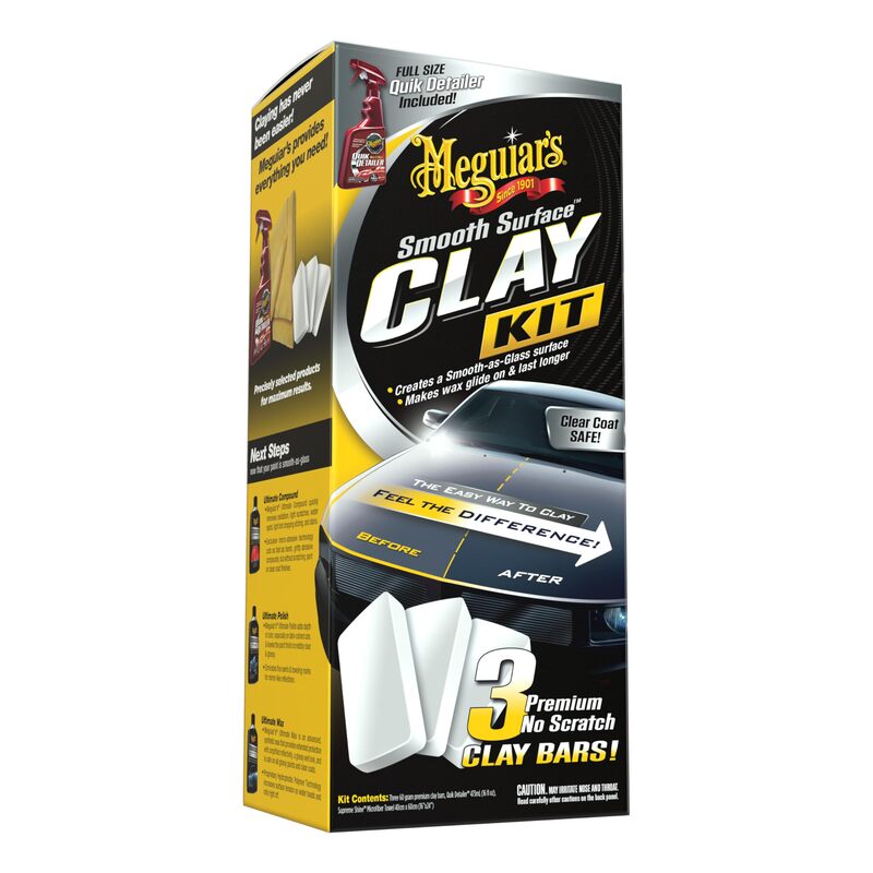 Meguiar's G191700 Smooth Surface Clay Kit, Safe and Easy Car Claying for Smooth as Glass Finish Clay Kit (180g)
