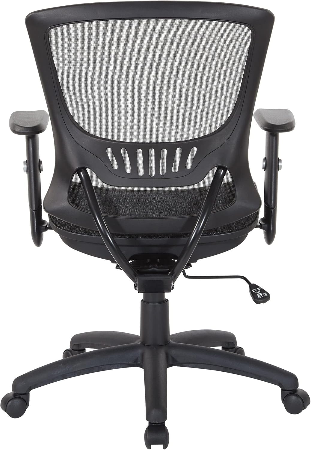 Office Star Mesh Seat and Back Office Task Chair with Lumbar Support and Height Adjustable Arms