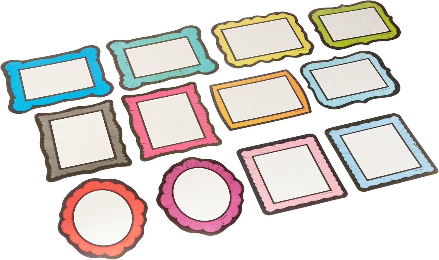 Carson Dellosa 36-Piece Chalkboard Frames Cutouts, Colorful Cardstock Labels for Name Tags, Bulletin Board, School Supplies