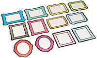 Carson Dellosa 36-Piece Chalkboard Frames Cutouts, Colorful Cardstock Labels for Name Tags, Bulletin Board, School Supplies