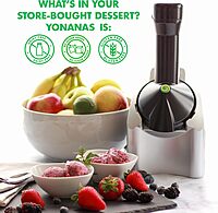 Yonanas Classic Frozen Fruit Soft Serve Maker for Healthy Vegan and Dairy-Free Treats, 200W Silver Machine with 36 Recipes, BPA Free, Easy to Clean, Quick and Simple to Use Silver 200-Watts