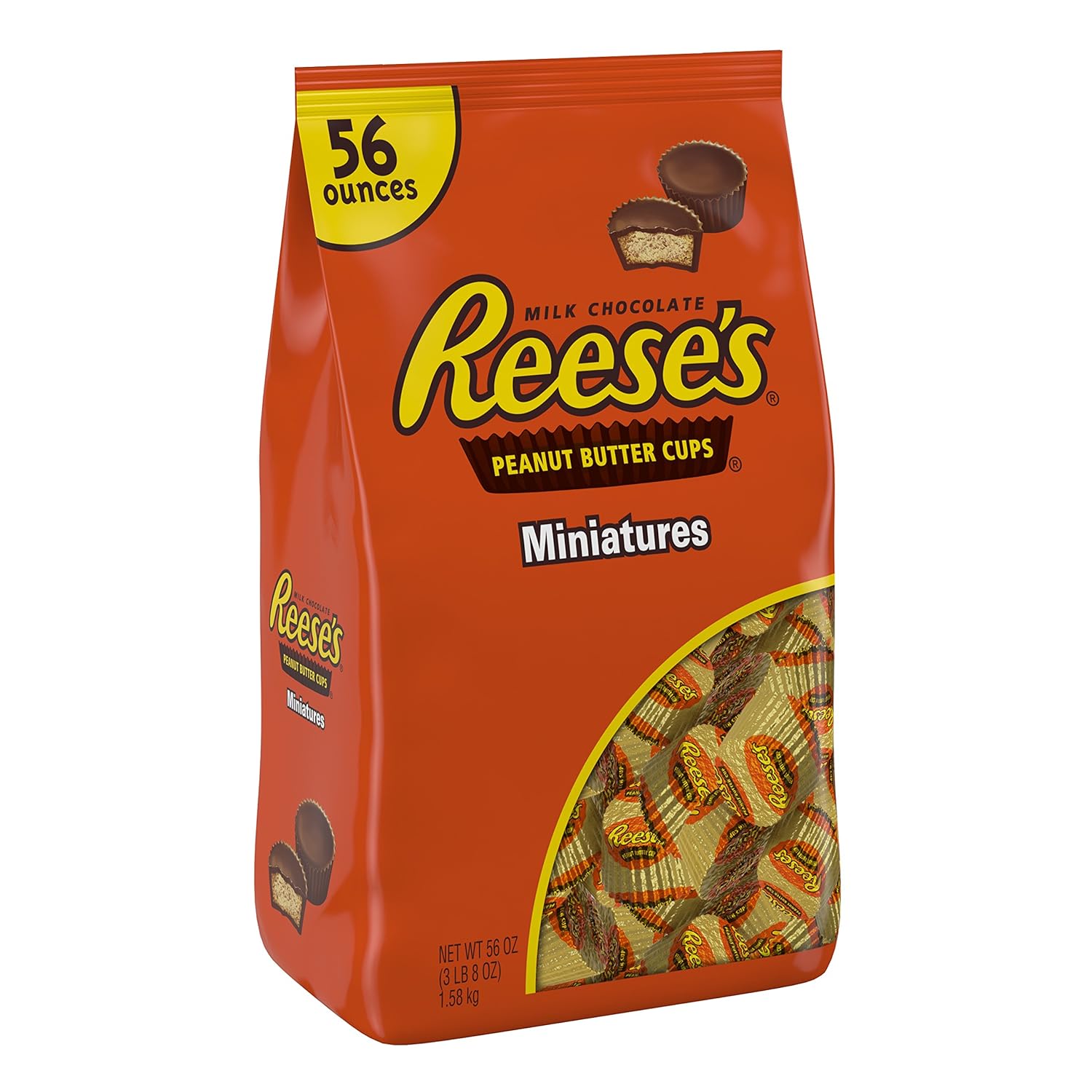 REESE'S Peanut Butter Cups Miniatures, Halloween Candy, Chocolate Candy, 56 Ounce Bulk Candy