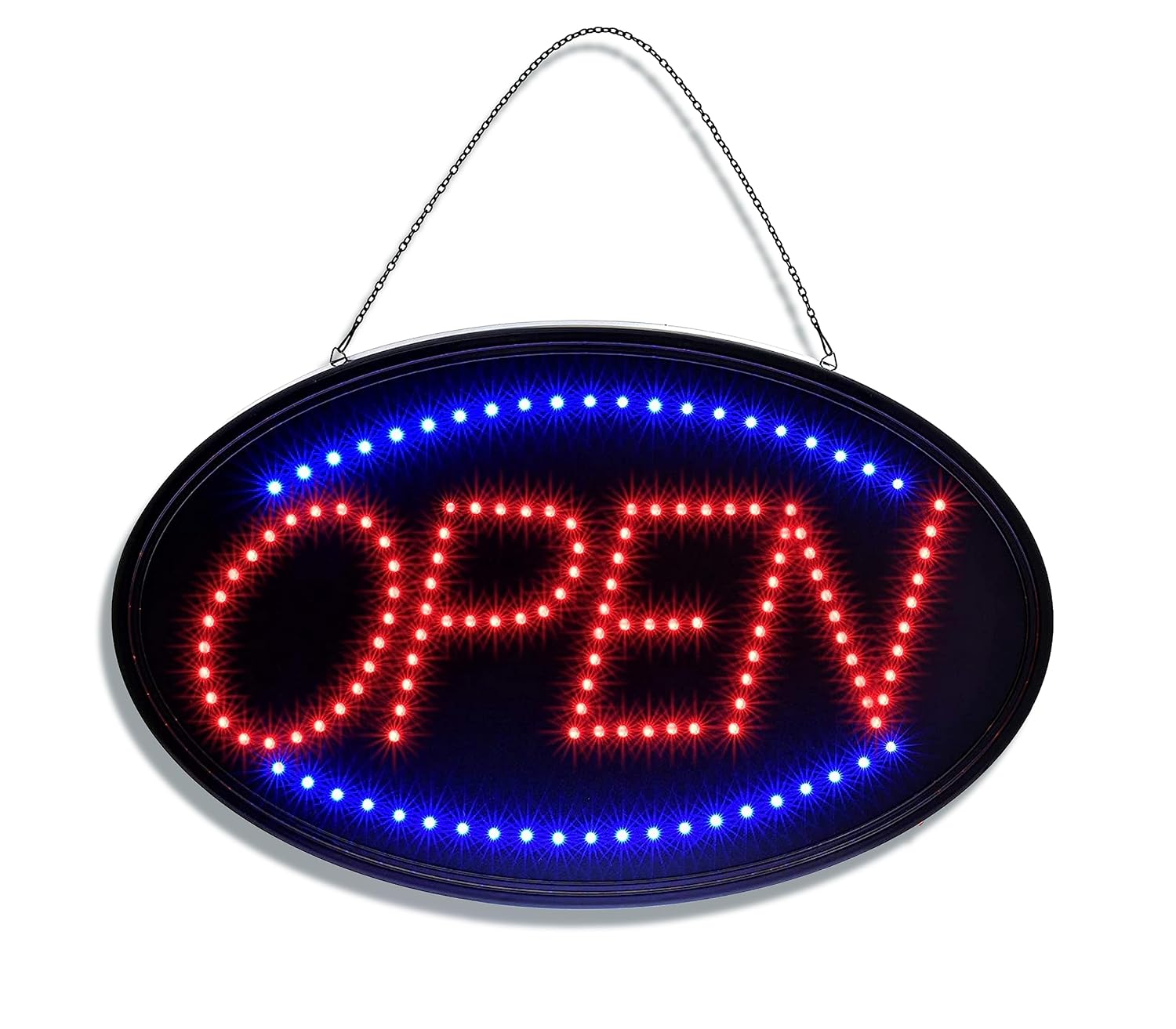 Alpine Led Open Signs for Business Window - Flashing & Stable Bright High Visibility Lighted Open Led Sign