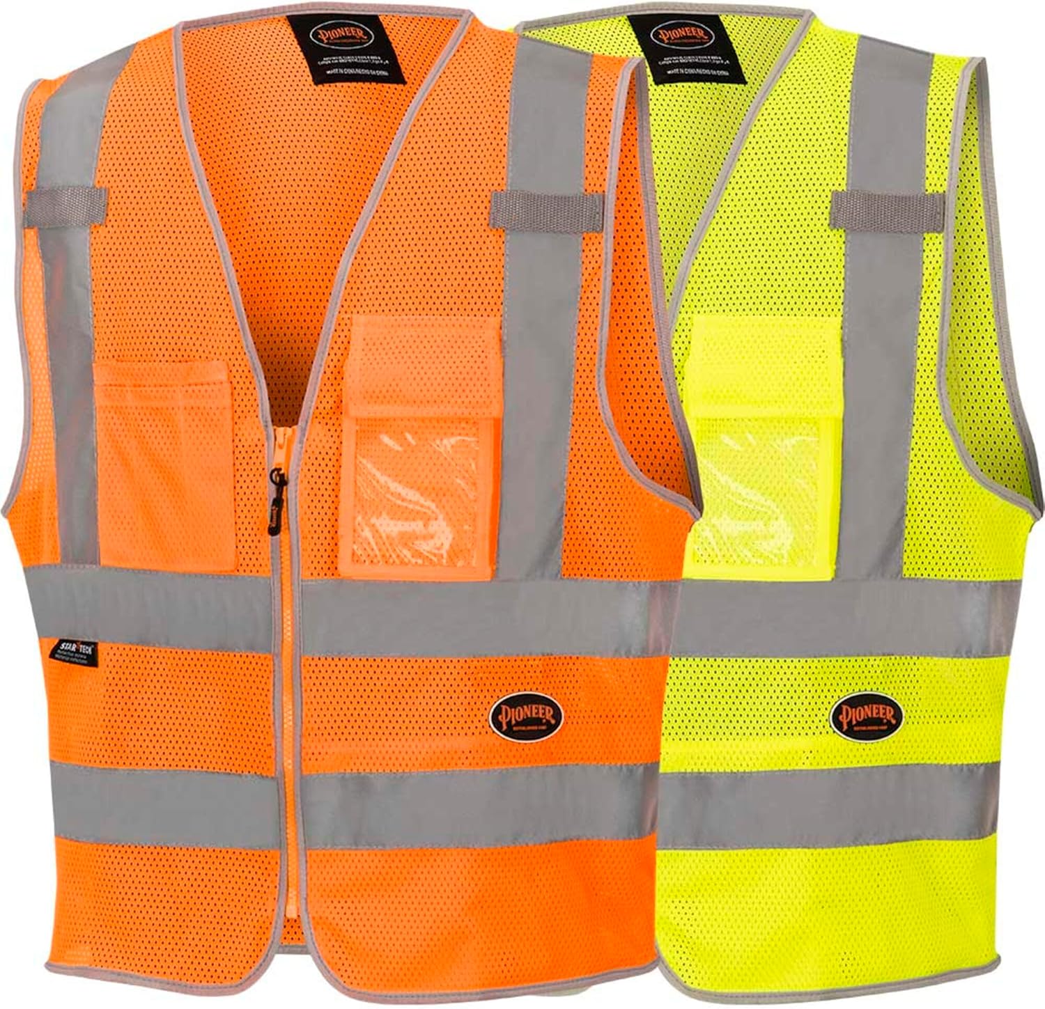 PIONEER Hi Vis Safety Vest - Reflective Cooling Mesh - 8 Pockets - Class 2