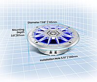 BOSS Audio Systems MRGB65 6.5 Inch Marine Boat Stereo Speakers - Coaxial, 2 Way, Full Range, Multi-Color Illumination