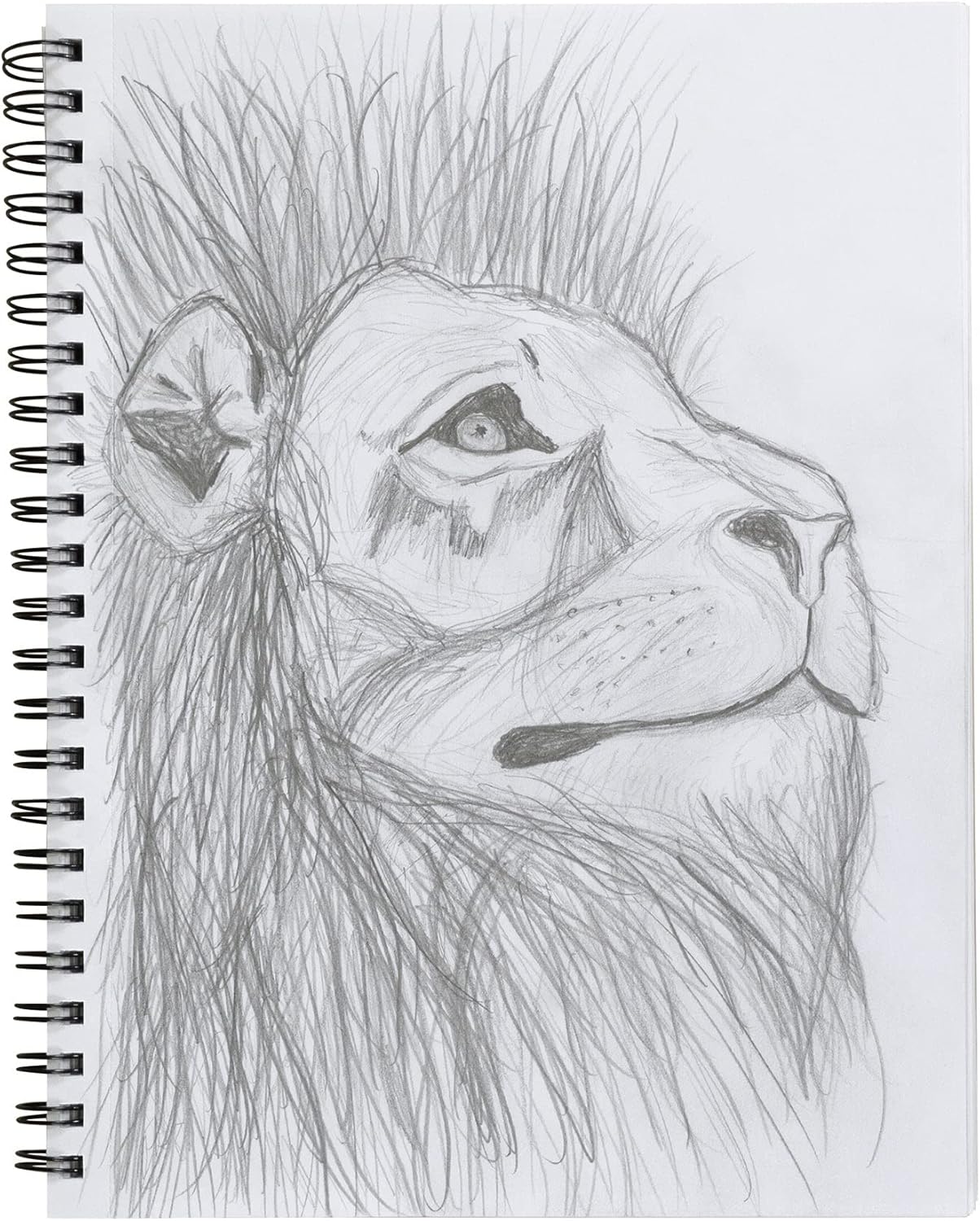 UCREATE Poly Cover Sketch Book, Heavyweight, 12" x 9", 75 Sheets, Pack of 3, Black, White