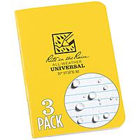 RITE IN THE RAIN Weatherproof Mini-Stapled Notebook, Field-Flex Cover, Universal Pattern