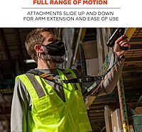 Ergodyne Squids 3137 Barcode Scanner Padded Harness, Sling Style, Tethering Lanyard for Bar Code Scanners , Black Padded Barcode Scanner Sling Lanyard