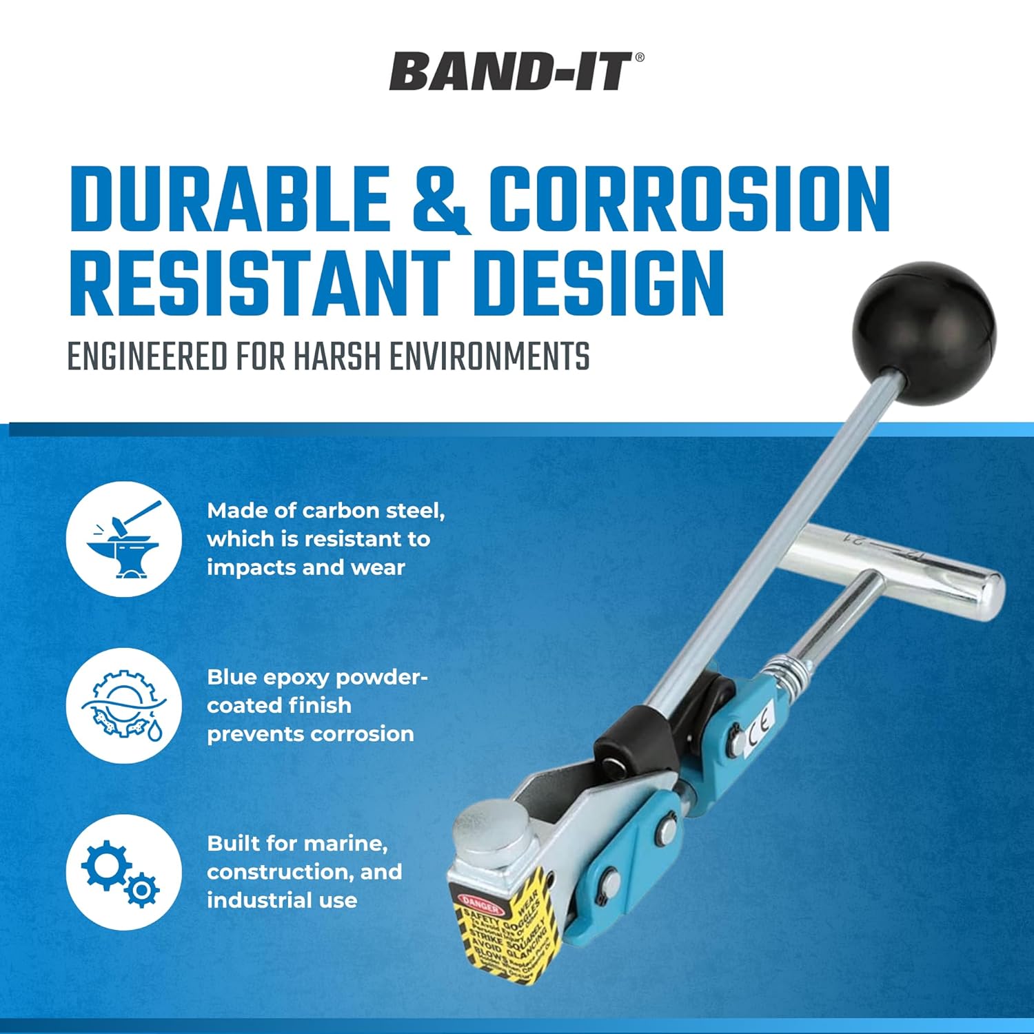 BAND-IT T30069 Center Punch Tool, Includes Adapter For 3/8" Wide Center Punch Clamps