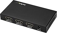 StarTech.com 2 Port HDMI Splitter - 4K 60Hz - 1x2 Way HDMI 2.0 Splitter - HDR - ST122HD202 - Displays the same image with sound on 2 screens