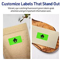 Avery Printable Rectangle Labels, Sure Feed Technology, 1-13/16" x 2-3/16", Neon Green Labels, Print-to-The-Edge, Laser/Inkjet Printable, 120 Total, Great for Mailing 120 labels
