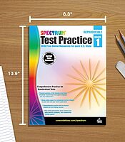 Spectrum Grade 1 Test Practice Workbooks, Ages 6 to 7, 1st Grade Test Practice Workbook, Math, Language Arts