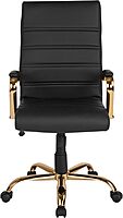 Flash Furniture Whitney Swivel LeatherSoft Desk Chair with Padded Seat and Armrests