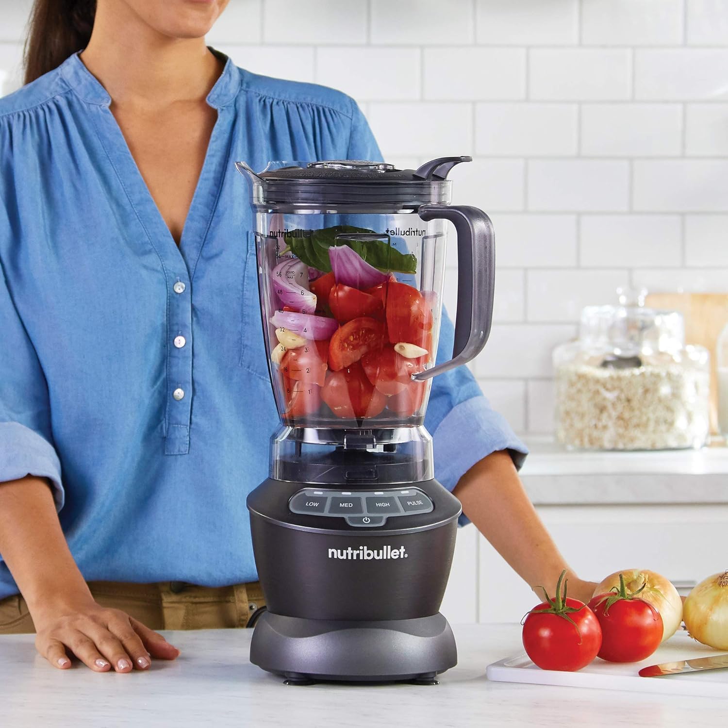nutribullet Countertop Blender for Shakes, Smoothies, Food Prep, and Frozen Blending, 64 Ounces, 1200 Watt