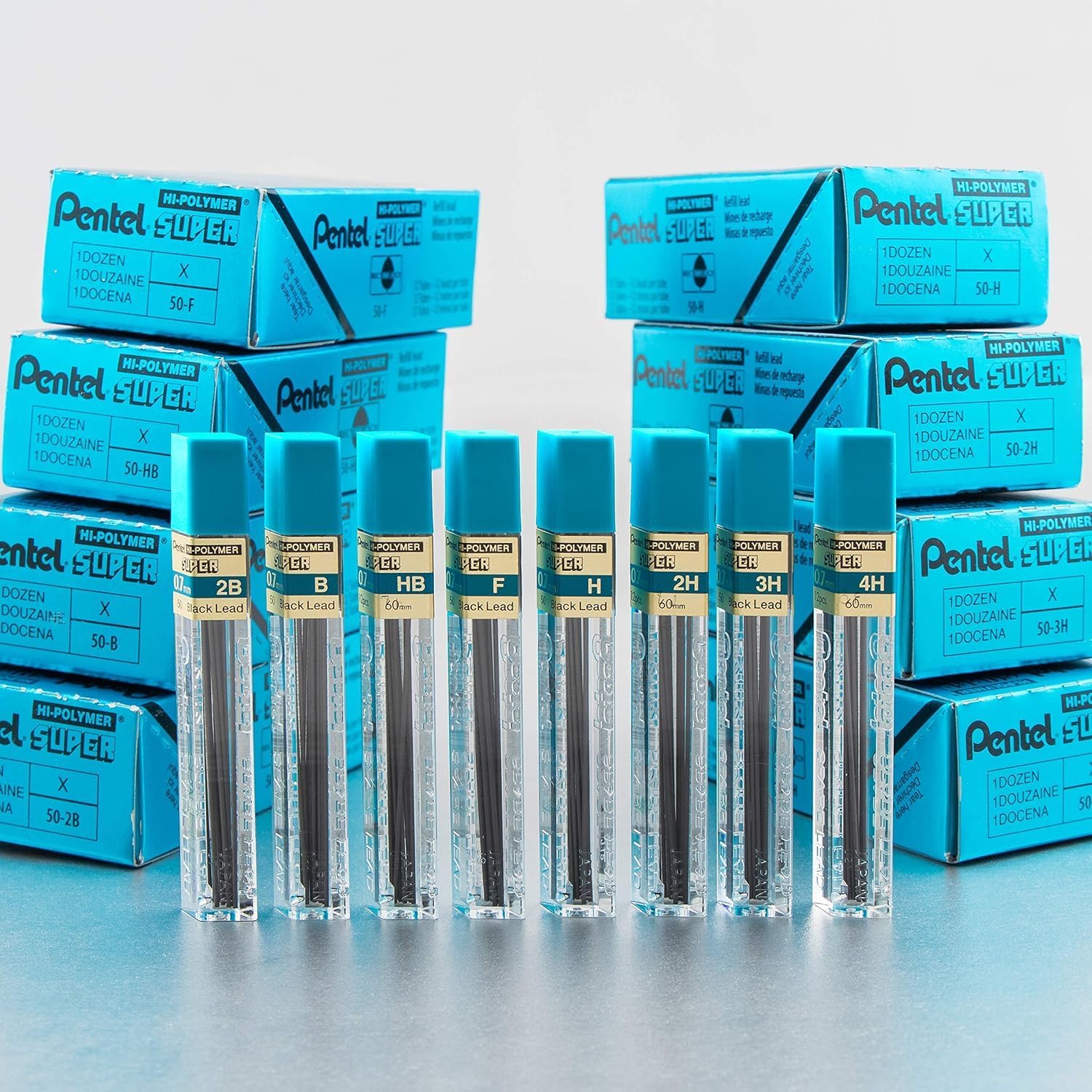 Pentel Super Hi-Polymer HB Lead Refills