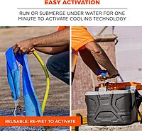 Ergodyne Chill Its 6604 Cooling Towel, Long Lasting Cooling Relief, Microfiber Cleaning Cloth Ends 35.00" x 8.00"
