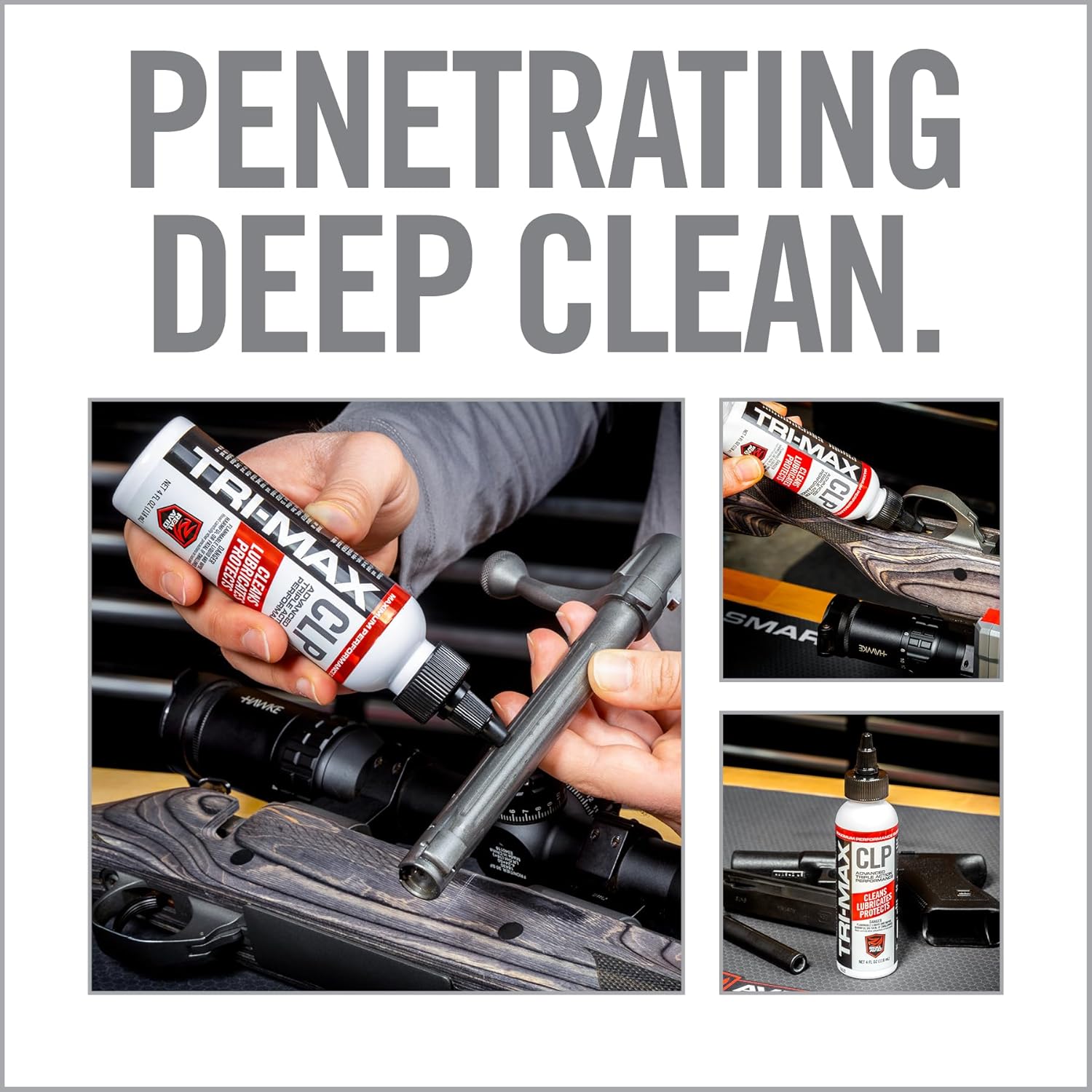 Real Avid CLP Gun Cleaner and Lubricant - 4oz Bottle | 3 in 1 Oil Gun Cleaner and Lubricant | All-in-One Shooters Lube Gun